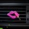 Car Air Outlet Aromaterapi Clip Rhinestone Red Lips Clips ROSE Rose red