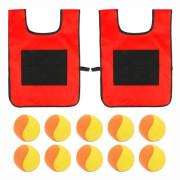 Klisterbollvästset, 2-delars klisterbollväst, dodgeballspelset, med 10 KLB