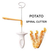 Potatisskivare Roterande potatistorn Spiralskivade knivar Spett Handskurna potatisrullar