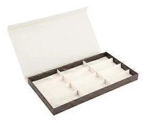 Glasögon Display Box Glasögon Organizer Glasögonhållare Behållare Glasögonfodral (Kaffe)