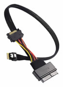 SFF-8654 4i Hane till SFF8639 U2U3 Adapterkabel för PCIe NVMe Protokoll