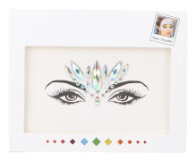 Eyes Face Rhinestones Sticker Shiny Glitter Ansiktsdekorationer för Festival Holiday Makeup