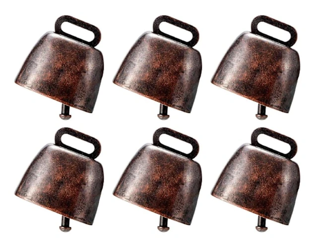 Vintage Metall Ko Köklocka Personlig Mini Kopparklocka Lättviktig Husdjur Anti-förlorad Klocka