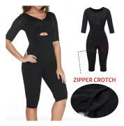 Formande Bodysuit för Kvinnor, Kompressionsplagg efter Operation, Fast Kontroll, Kroppsformare, Midjetränare, Bantningsunderkläder Black 2XL
