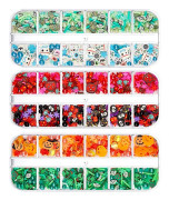 Halloween nagelkonst paljetter, nageldesign Halloween-fest style 1