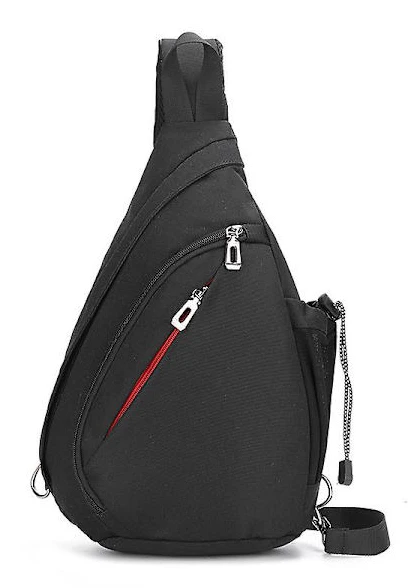 Axelväska Bröstväska Casual Crossbody Väska För Vandring Sport Ryggsäck Casual Dagryggsäck För Män Kvinnor Black