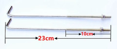 Batterifäste i aluminiumlegering för bilfixeringslås tillbehör - slumpmässig färg m6-23cm två krokar (en bit)