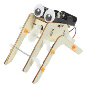 1 Set DIY Trä Spindelrobot Leksak DIY Vetenskap Teknik Leksak Trä Spindelrobot