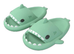 Mode för män och kvinnor Hajtofflor Halkfria sandaler med öppen tå Strandtofflor Söta hajtofflor CNMR Light green 42-43