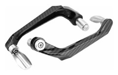 TS-Motorcykelspaksskydd, universellt motorcykelstyre bromsskydd i aluminiumlegering 7/8 tum (silver)