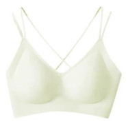 Everyday BH Cami BH Underkläder Sommar BH Utan Bygel Vadderade Braletter(XL Grön)