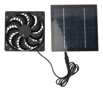 5W Solpanel Fläkt Kit Miljövänlig Lågt Ljud Kompakt Portabel för Djurhus Hönshus Trädkoja Kennel