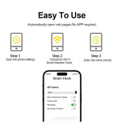 Smart WIFI Väderstationsklocka DIY Söta GIF-animationer Skrivbordsdekoration Elektronisk Albumfunktion