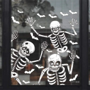 2 st Halloween fönsterdekaler kan återanvändas, Halloween fönsterdekorati