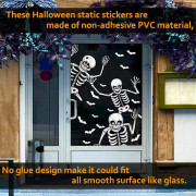 *2 st Halloween fönsterdekaler kan återanvändas, Halloween fönsterdekorationer, Halloween fönsterdekaler Halloween dekorationer*