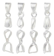 1 Förpackning 8st Isplock Nypbyglar Sterling Silver 4 Stilar Berlocker Lås Hänge Kontakt