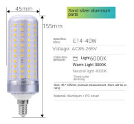 Majslampa LED Majslampa E14-40WSLIVER SLIVER E14-40WSliver