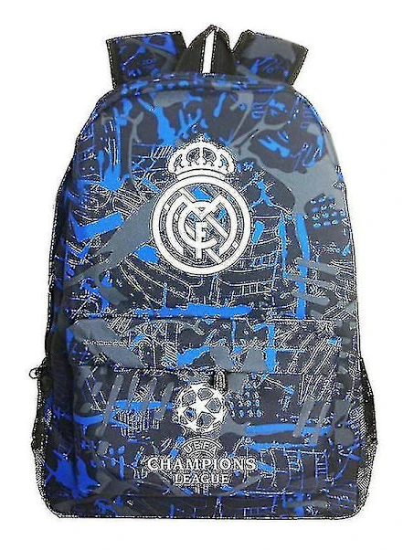 Graffiti Real Madrid Uefa Champions League Axelväska Fan Ryggsäck Student Skolväska Förvaringsväska H B