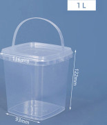 280ML/500ML/1L/2L plasthink med lock och handtag Storge Co 1000ml