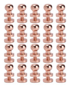 20 Set Mässingsnitar Anti Oxidation Roséguld Bagage Hårdvara Tillbehör för Plånböcker Handväskor Skor 8x7mm