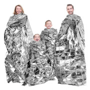 3 st Nödfiltar Hög Silver Reflekterande Mylar Film Folieark Värmefolie Skydd Campingfilt Vandring