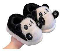 Söta Plysch Panda Hem Varma Baby Bomullsskor Halkfria Inomhus Hem Skor