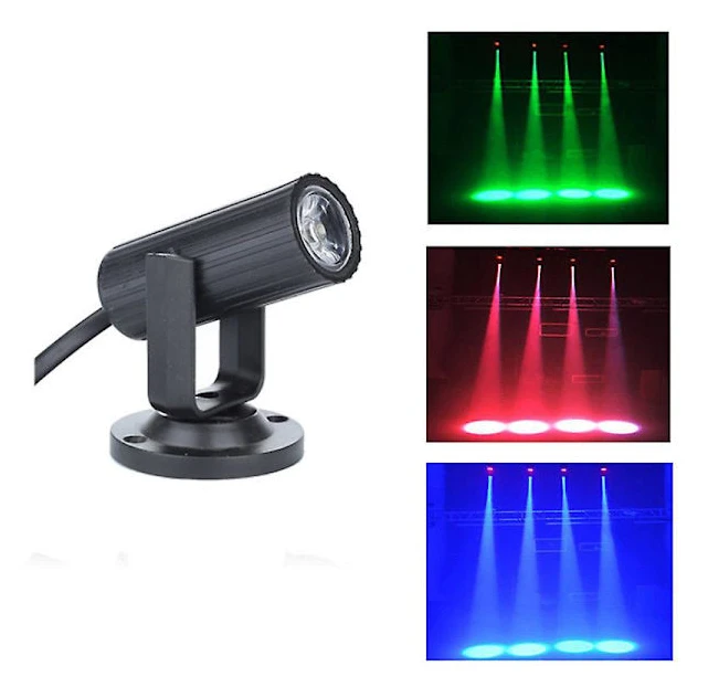 RGBW 1W LED-scenbelysning Spin Pinspot Light Beam Spotlight Party DJ Disco DMX (FMY)