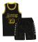 Säsongskampanj! Högkvalitativt LeBron James #23 Basketlinne Set Lakers Uniform för Barn och Tonåringar Svart Black Black.I