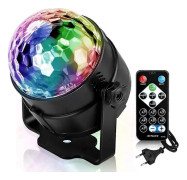 USB LED Diskokula för Barn, Discolampa, Ljuseffekter, 7 Färger Musikstyrd, Partybelysning för Barn, Jul, Födelsedagsfest, Dekoration