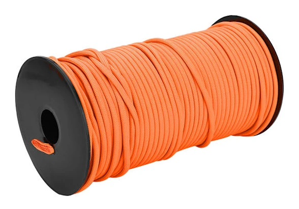 9 trådar 4mm Heavy Duty Paracord 100m Orange Campingrep Snöre