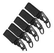Bälte Karabinhake Nylon Rem med Nyckelring Låg Friktion Taktisk Väst Spänne 10cm för Utomhus Camping Vandring