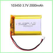 103450 3,7V 2000mAh polymer litium uppladdningsbart batteri jst PH 2,0mm 2-stiftskontakt för kamera GPS-navigator MP5 Bluetooth-headset 10 PCS Nominal Voltage 3.7 V