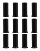 12 st Lampfäste Skydd Chandelier Lampbas Sleeve Belysningstillbehör Svart 3X3X8CM Black 3X3X8CM