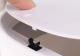 Mini skrivbordspapperskorg med lock - Bilpapperskorg (vitt fjäderlock