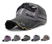 Cap Cap Vintage Keps i Bomull Unisex Sliten Snapback Trucker Hatt