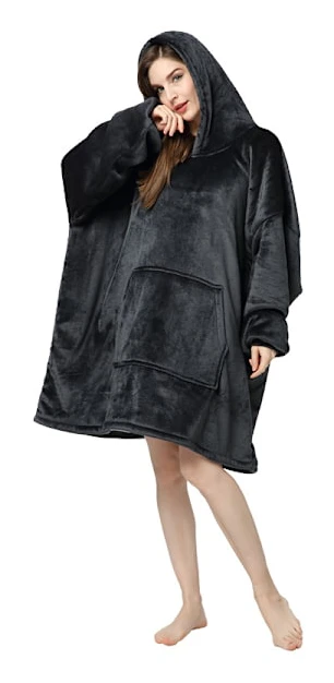 Storlek Arge Tröja Par Tjockare Kallsäker Kläder Varma Huvtröja Daglig Användning Pyjamas Hemkläder Black Average Size