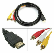 HDMI till RCA-kabel HDMI-hane till 3 RCA AV-kabel sladdadapter sändare för HDTV DVD HD 1080P
