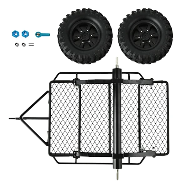 DIY Metall Släpvagnstratt för D90 SCX10 TRX4 1/10 Skala RC Crawler Bil