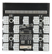 Strömförsörjningskort Adapter 17 Position Distributionsomvandlare Breakout PCB Modul 12V Svart