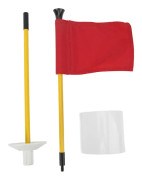 Golf Pin Flag Hole Cup Set för Mini Putting Green Flagstick Yard Practice Supplies Bärbar 2 Sektioner Avtagbar Röd