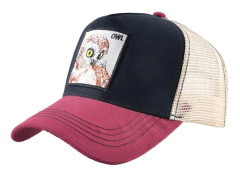 Unisex Djur Mesh Trucker Hat Snapback Broderad Patch Ba D