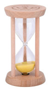 Mini Sand Timer - Trä Timglas Timer Trä Målarverktyg För Hem Och Restaurang 3 Minuter Yellow