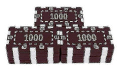 8X5 Cm Blandade Färger Pokerchips & Set 25st Nummer Tryckta Chips Spelmynt Plast Valuta Leksaker{h}