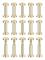 30-pack Mässing Chicago Skruvar, 15x8mm Platt Huvud Skruv Rygg Bindande Stolpe Spik Nitar Fästelement för DIY