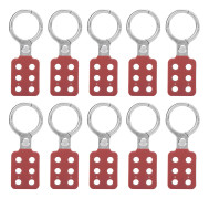 10 st Lockout Hasp 38mm1.5in 6 Hål Aluminium Isolering för Brandfarliga Explosiva Platser