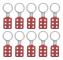 10 st Lockout Hasp 38mm1.5in 6 Hål Aluminium Isolering för Brandfarliga Explosiva Platser
