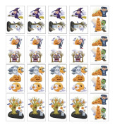 4 set Halloween tecknad pumpa väggdekaler vardagsrum fönster sovrum bakgrund väggdekoration vattentäta klistermärken