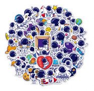 Astronaut Stickers 200 st, Söta rymdmannaklistermärken för vattenflaskor, anteckningsböcker, bärbara datorer, telefoner, surfplattor, skateboards och bagage, vattentät vinyl