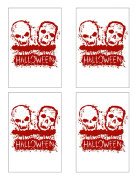 4 st Halloween Skräck Dödskalle Väggdekaler Vardagsrum Glas Fönsterdekaler Festrum Layout Vattentäta Dekaler