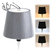 Uppladdningsbar flasklampskärm med LED och 3 färglägen_TF_TF Silver Tre färgtemperaturer